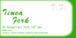 timea ferk business card